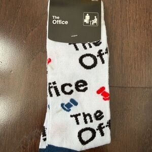 Bioworld The Office White and Black Socks with Red and Blue Accents